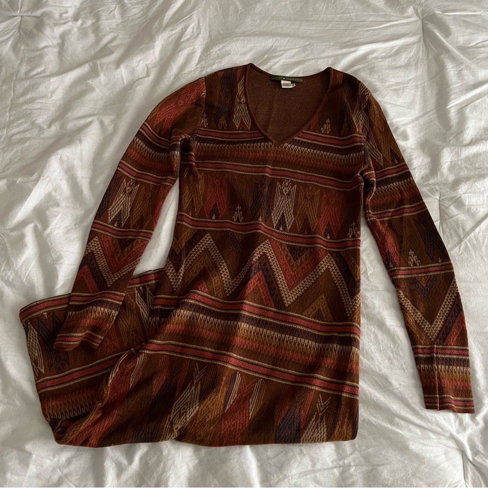 Peruvian Connection Multicolor Knit Dress